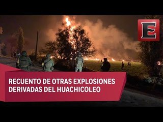 Explosiones por ordeña de ductos de Pemex