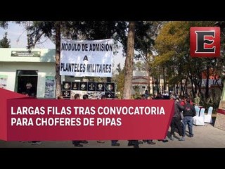 Mujeres solicitan empleo para ser chofer de pipas de Pemex