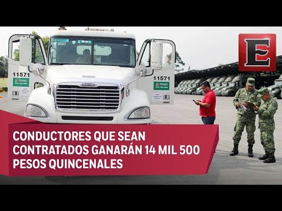 Contratación de conductores de pipas para combate al huachicoleo