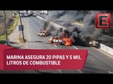 Bloqueos y quema de autos en Guanajuato por operativo antihuachicol