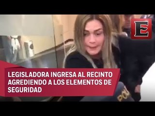 Diputada panista protagoniza riña en Congreso de Veracruz