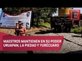CNTE levanta cinco bloqueos en vías férreas en Michoacán