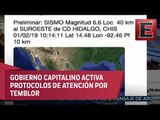 ÚLTIMA HORA: Sismo preliminar de magnitud 6.6 en Chiapas