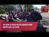 CNTE mantiene bloqueo en vías férreas en Michoacán