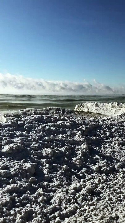 Ces images de la plage Dog Beach à Toronto, Canada recouverte par les glaces... Impressionnant