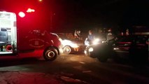 Carros colidem e mulher fica ferida no Bairro Brasília