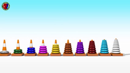 Color Tubes And Numbers For Nursery ## || 1to10 numbers yellow maroon skyblue white