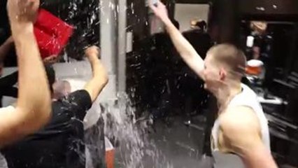 Nuggets Celebrate Coach Malone in the Locker Room