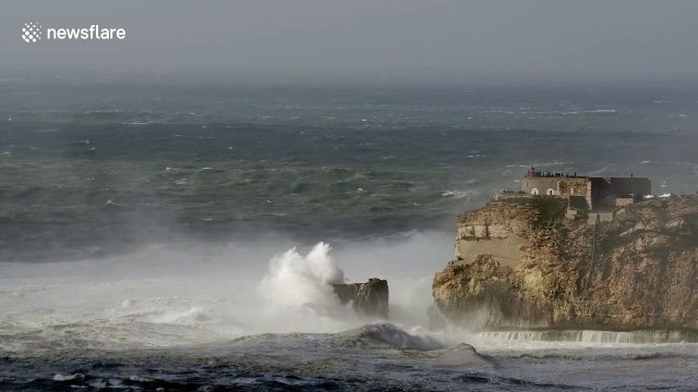 Nazaré storm waves so huge no surfers dare take them on
