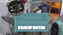 VW Beetle - Backup Motor Rebuild (part 4) - Pulley, Oil Cooler and Strainer #vwbeetle #vwcarocha