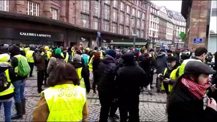 Acte XII des gilets jaunes à Strasbourg: tensions place Kléber et à la gare