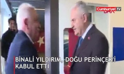 Binali Yıldırım, Doğu Perinçek'i kabul etti