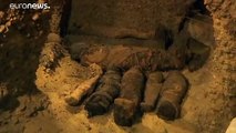 Egyptian archaeologists discover 50 unidentified mummies