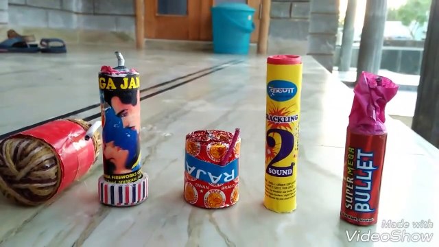 Testing the power of the crackers by keeping a cracker under bucket [ Part 1 ]