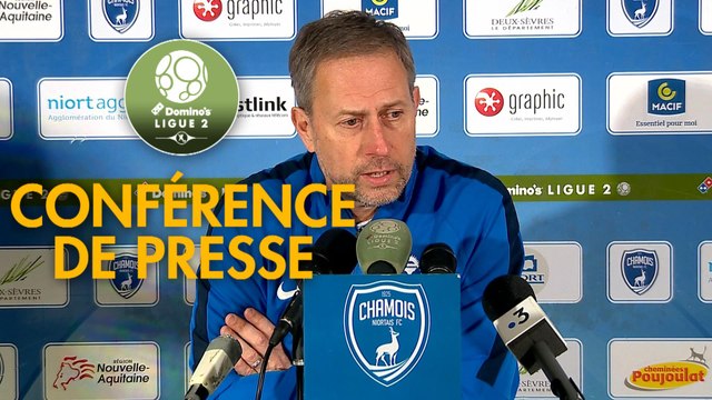 Conférence de presse Chamois Niortais - AS Nancy Lorraine (1-1) : Pascal PLANCQUE (CNFC) - Alain PERRIN (ASNL) - 2018/2019