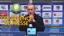 Conférence de presse Havre AC - Stade Brestois 29 (1-1) : Oswald TANCHOT (HAC) - Jean-Marc FURLAN (BREST) - 2018/2019