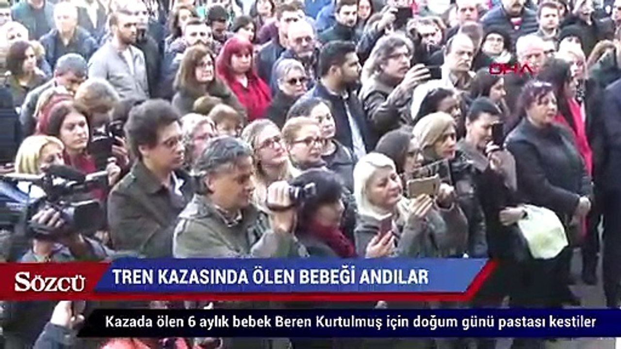 Çorlu’daki tren kazasının kurbanı bebeğin doğum günü pastasını kestiler