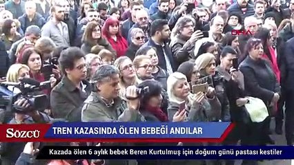 Çorlu’daki tren kazasının kurbanı bebeğin doğum günü pastasını kestiler