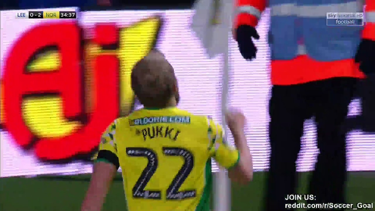 Teemu Pukki Goal HD - Leeds United 0 - 2 Norwich City - 02.02.2019 (Full Replay)