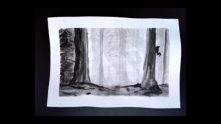 Ink Painting Time Lapse | Speedpaint | Forest | Ink Wash