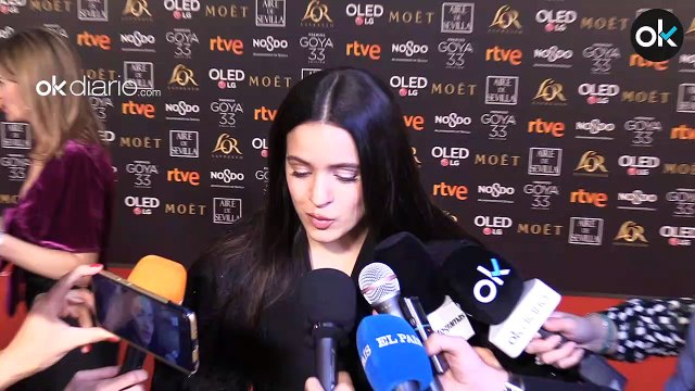 Rosalía en la alfombra roja de los Premios Goya 2019