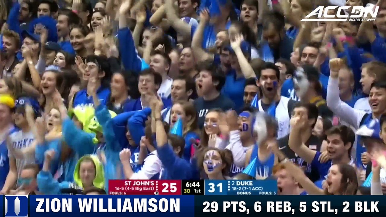Zion Williamson Continues to Amaze Against St. John's