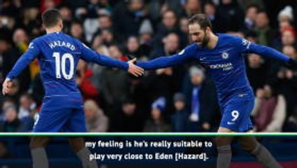 Download Video: Higuain suits playing close to Hazard - Sarri