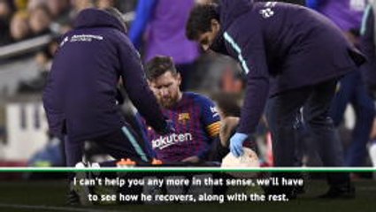 Download Video: Valverde not sure on extent of Messi injury