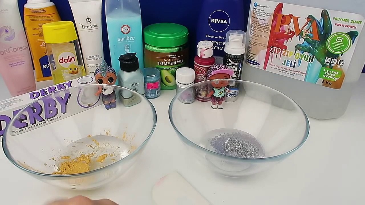 Tıraş Köpüğü vs Traş Kremi, Altın vs Gümüş, Punk Boi vs Scrabbles Slime Challenge!!  Bidünya Oyuncak