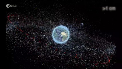 Distribution of Space Debris in Orbit around Earth - HD