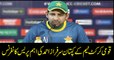 Captain Pakistan cricket team Sarfraz Ahmed talks to media