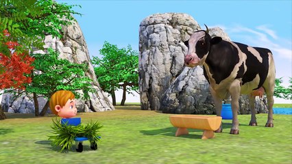 PETIT BÉBÉ AMUSEMENT PASSE HERBE POUR DESSIN ANIMÉ DE VACHES