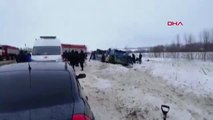 Dha Dış - Rusya'da Çocukları Taşıyan Otobüs Takla Attı 7 Ölü - Ek Görüntü