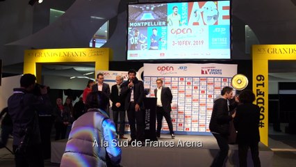 Tirage au sort de l'Open Sud de France 2019