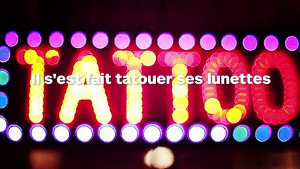 Il a lunettes tatouées sur le visage depuis 2 ans