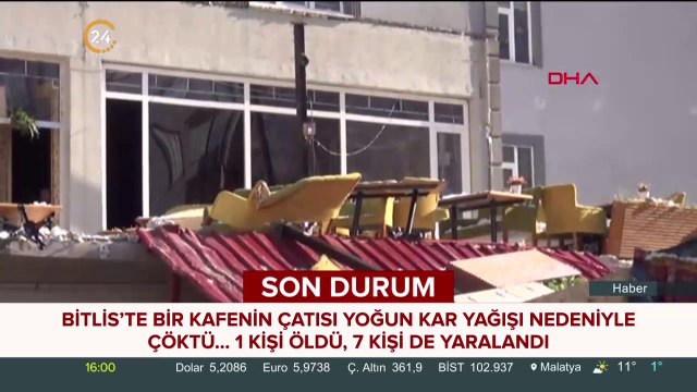 Çatı, yoğun kar yağışı nedeniyle çöktü
