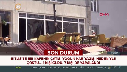 Çatı, yoğun kar yağışı nedeniyle çöktü