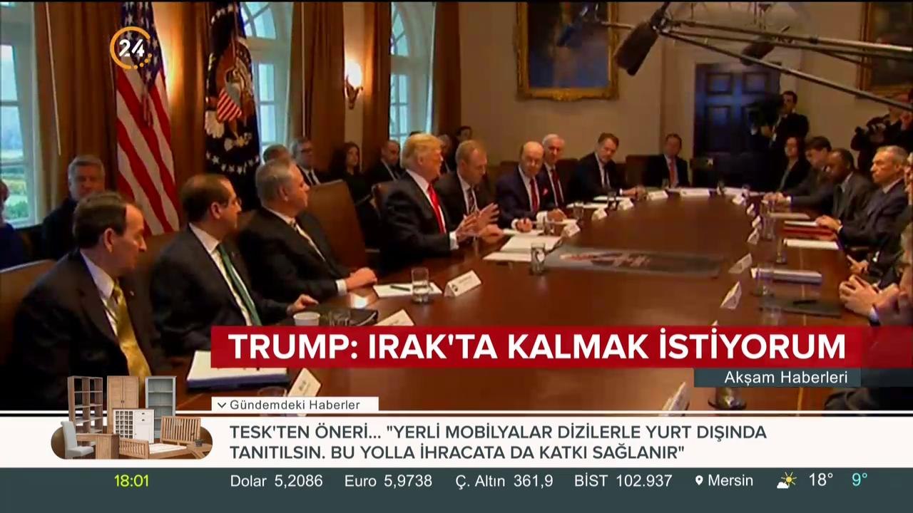 Trump: Irak'ta kalmak istiyorum