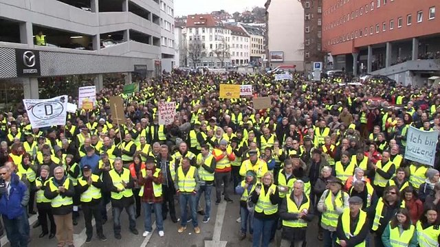 В Штутгарте появилась собственная версия жёлтых жилетов
