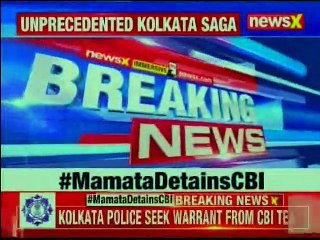 Video herunterladen: Mamata Banerjee starts protest, claims CBI action against Kolkata police chief a ‘coup’ by BJP