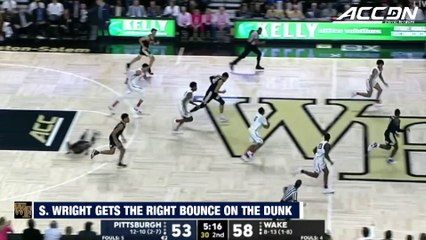 Wake Forest's Sharone Wright's Crazy Slam Dunk Plus The Foul