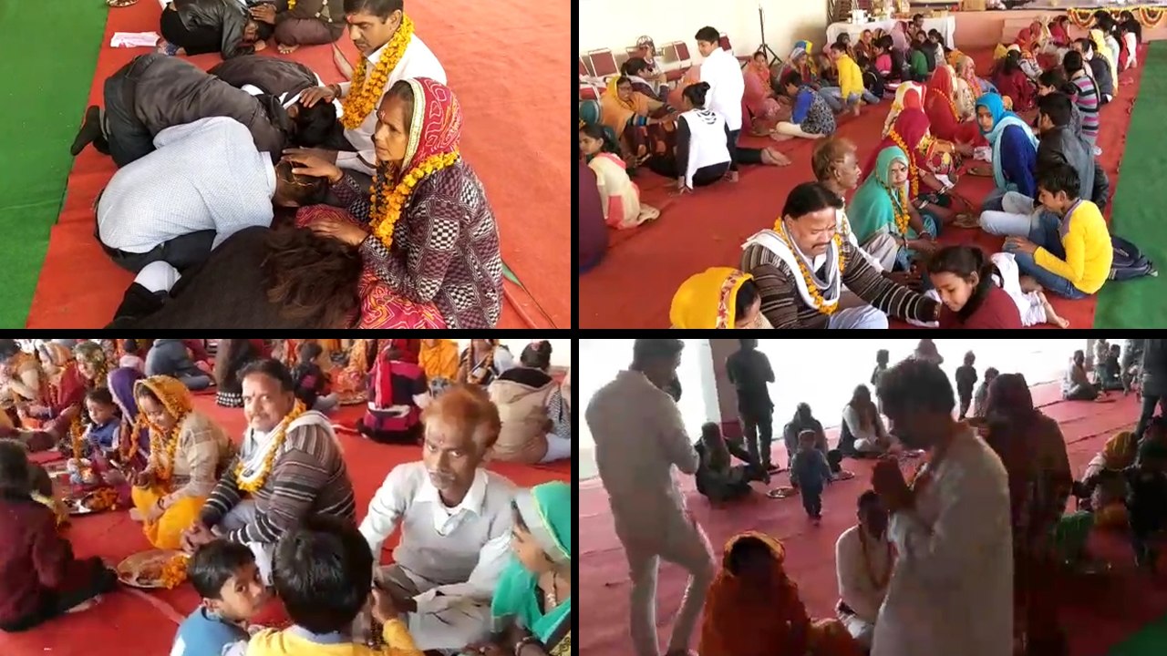 माता पिता पूजन दिवस पर भाव विभोर हो गए बच्चे