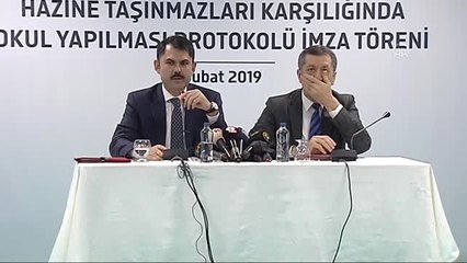 Hazine Taşınmazları Karşılığında Okul Yapılmasına İlişkin Protokol"Ün İmza Töreni - Bakan Kurum