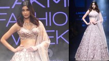 Diana Penty walks the ramp in Ivory pastel colour lehnga: Lakme Fashion Week | Boldsky