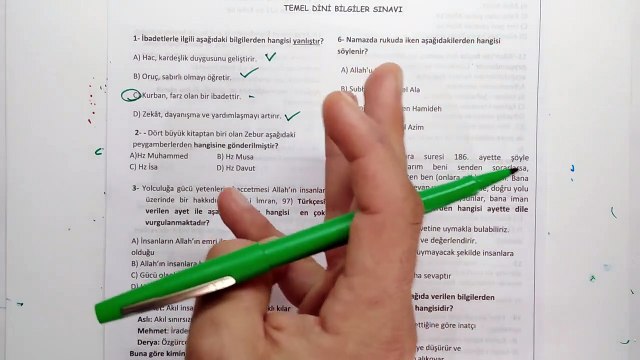 8.Sınıf TEMEL DİNİ BİLGİLER 1.Dönem 2.Yazılı Soruları ve Çözümü