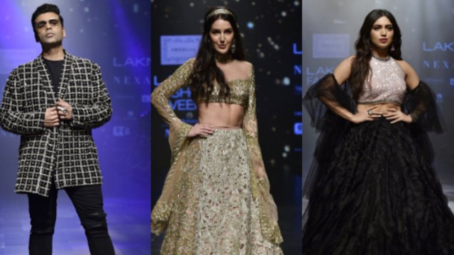 Karan Johar, Bhumi Pednekar & Isabelle Kaif walks the ramp at Lakme Fashion Week | FilmiBeat
