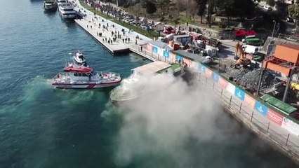 İstanbul- Sarıyer'de Tekne Yangını