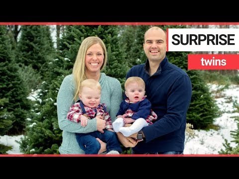 First time mum expecting to give birth to one baby staggered when she had twins | SWNS TV