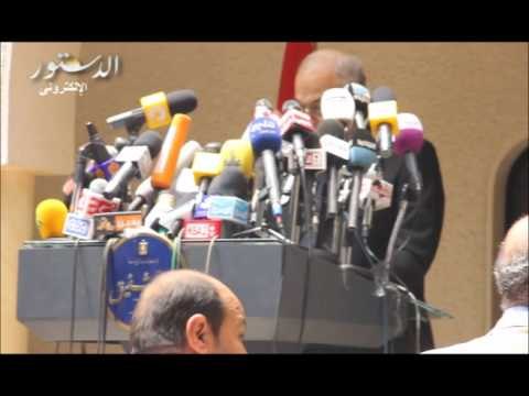 مؤتمر صحفى لأحمد شفيق بمقر حملته بالدقى