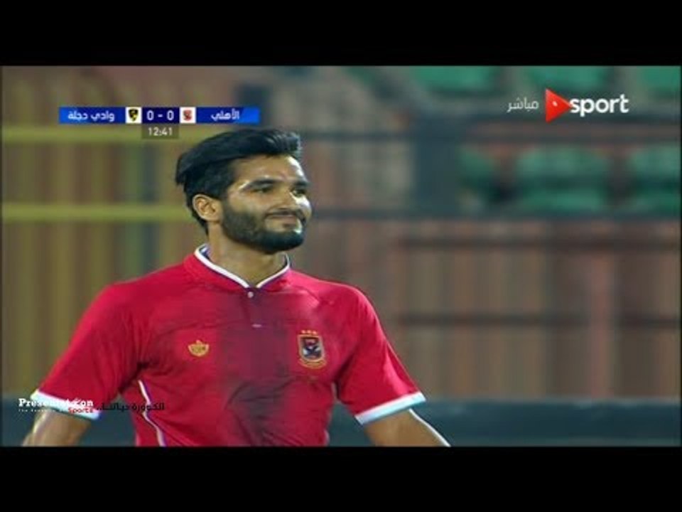 صالح جمعة يهدر فرصة الهدف الأول للنادي الاهلي امام وادي دجلة